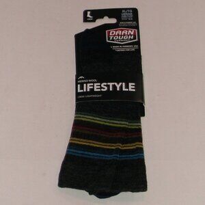 Darn Tough Men's DT-Train Lightweight Crew Socks Men's XL 12.5 - 14.5 Charcoal
